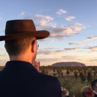Claudia Basser entered this photo of her husband Quentin at Uluru.