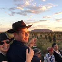 Claudia and Quentin Basser at Uluru.