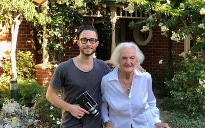 Director Dean Ginsburg with 92-year-old Shirley Affleck during filming of The Life I’ve Seen.