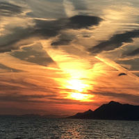 Evelyn Palmer entered this sunset photo taken over Makarska. Croatia.