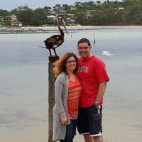 Melissa and Braham Morris in Merimbula.