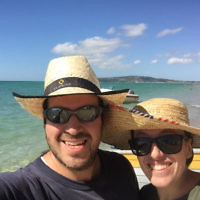 Moish Ross and his wife Helene at Cape Shank.