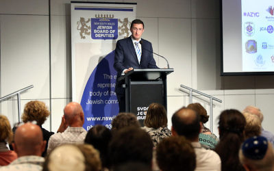 Julian Leeser at the launch of the strategy. Photo: Noel Kessel Julian Leeser at the launch of the strategy. Photo: Noel Kessel