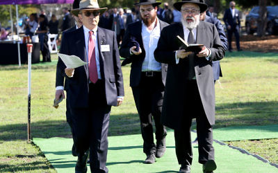 Consecration of the new Jewish section at Rookwood Cemetery, led by Rabbi Yoram Ulman. Photo: Noel Kessel Consecration of the new Jewish section at Rookwood Cemetery, led by Rabbi Yoram Ulman. Photo: Noel Kessel