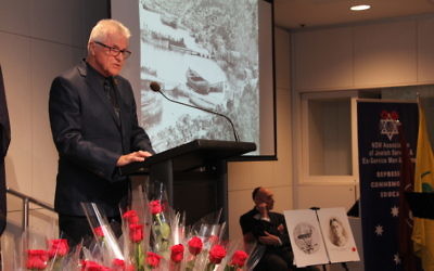 Paul Weingott reading the wartime diary of Lance Corporal Samuel Weingott, who was killed in action at Gallipoli, aged 22. Photo: Shane Desiatnik