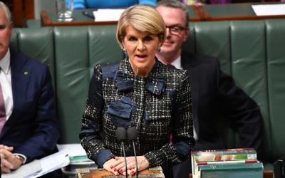 Julie Bishop in Parliament last week. Photo: AAP Image/Mick Tsikas
