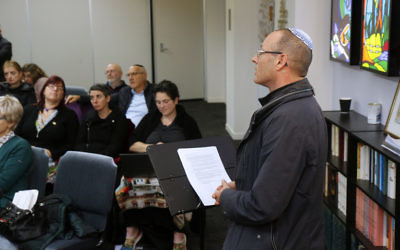 JCCV vice-president Anton Hermann speaking to the censure motion at Monday's plenum. Photo: Peter Haskin