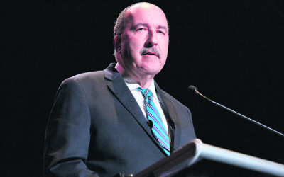 Dore Gold delivering the Gandel Oration. Photo: Giselle Haber.