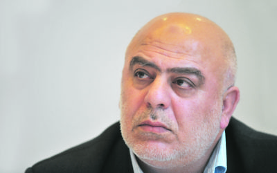 Ismail al-Wahwah, Arabic media representative of Hizb ut-Tahrir in Australia, looks on during a press conference in Sydney on Thursday, Sep. 13, 2012. A Muslim Convention is to be held this Sunday in Sydney about the future of the Muslim World post-the Arab uprisings. Photo: AAP Image/Paul Miller