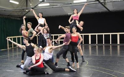 Starring as Eva Perón, Tina Arena is backed up by the ensemble as they perform What's New, Buenos Aires in Evita. Photo: Sophie Deutsch
