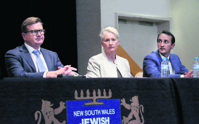 From left: Tim Murray, Dr Kerryn Phelps, Dave Sharma. Photo: Noel Kessel