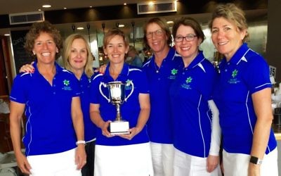From left: NSW team members Jenny Harris, Adrienne Sender, Jody Drutman (captain), Liz Trollop, Terry Katz and Lyn Katz.