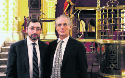 Rabbi Dr Benjamin Elton (Modern Orthodox) and Rabbi Jeffrey Kamins (Masorti) came together to honour the victims and their families.
Photo: Wendy Bookatz Rabbi Dr Benjamin Elton (Modern Orthodox) and Rabbi Jeffrey Kamins (Masorti) came together to honour the victims and their families.
Photo: Wendy Bookatz