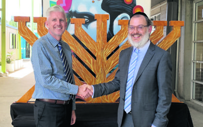 The old and the new: John Hamey (left) and Rabbi Yehoshua Smukler.