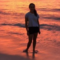 Cynthia Pollak entered this photo of granddaughter Dahlia Sion playing on the beach in Phuket at sunset.