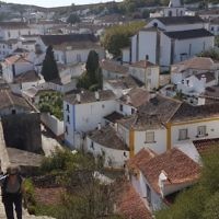Evelyn Flitman on holiday in Obidos Portugal.