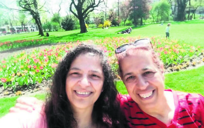 Dr Lily Pereg (left) and sister Pyrhia Sarusi. Photo: JTA