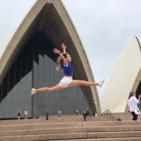 Perth resident Itzchak Vider entered this photo of daughter Maytal, 12, jumping for joy at the Sydney Opera House.