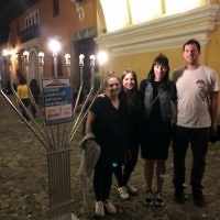 Jessica Nash and Tali Esterman with friends in Antigua in Guatemala.