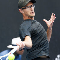 10-1-19. Austarlian Open 2019. Qualifying round 2. Peter Polansky def Blaz Rola  6-2, 6-7, 6-3. Photo: Peter Haskin