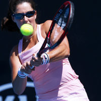 11-1-19. Austarlian Open 2019. Qualifying round 3. Jamie Loeb lost to Karolina Muchova 4-6, 1-6. Photo: Peter Haskin
