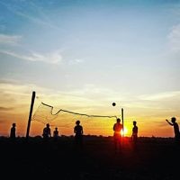 Rachel Flitman entered this photo of a volleyball game in Rurrenabaque (the Amazonian jungle in Bolivia) at dusk.