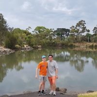 Ashley and Braham Morris at Tooradin Lake.