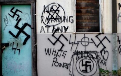 The offending graffiti which has since been removed.