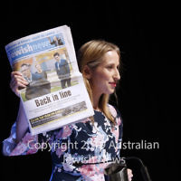 7-4-19. Macnamara electorate debate at Glen Eira Town Hall.  Kate Ashmor (Lib). Photo: Peter Haskin