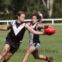 13-4-19. Premier C, round 2. AJAX 14.9-93 def Old Ivanhoe Grammarians 8.13-61 at Chelsworth Park. Photo: Petert Haskin