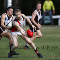 13-4-19. Premier C, round 2. AJAX 14.9-93 def Old Ivanhoe Grammarians 8.13-61 at Chelsworth Park. Photo: Petert Haskin