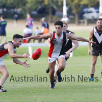 13-4-19. Premier C, round 2. AJAX 14.9-93 def Old Ivanhoe Grammarians 8.13-61 at Chelsworth Park. Photo: Petert Haskin