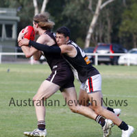 13-4-19. Premier C, round 2. AJAX 14.9-93 def Old Ivanhoe Grammarians 8.13-61 at Chelsworth Park. Photo: Petert Haskin