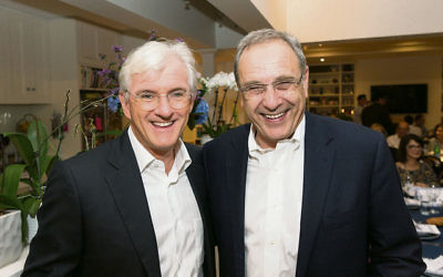Steven Lowy (left) with Israeli
ambassador Mark Sofer.
Photo: Nadine Saacks