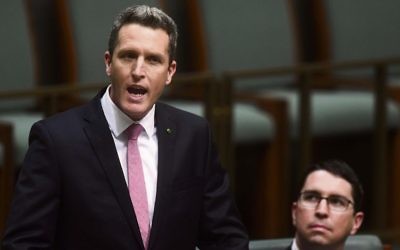 Josh Wilson speaking in Parliament last year. Photo: AAP Image/Lukas Coch