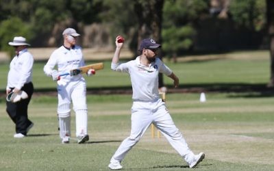 Maccabi AJAX Cricket Club's premiership-winning skipper Sam Brygel capped off a season to remember by winning the  Ray Saffer Medal. Photo: Peter Haskin