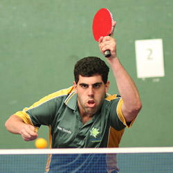 Table tennis player Barak Mizrachi in action. Photo: AJN file