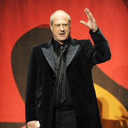 michael-gudinksi2 Michael Gudinski acknowledges the JC Williamson Award presented to him at the Sydney Opera House on July 27. Photo: James Morgan