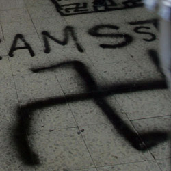 swastikas-large Anti-Semitic graffiti. Photo: AJN file
