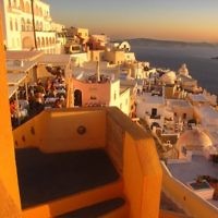 Sunset in Santorini, Greece, in July 2009. Photo entered by Arran Schlosberg of St Ives, NSW. Sunset in Santorini, Greece, in July 2009. Photo entered by Arran Schlosberg of St Ives, NSW.