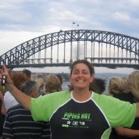 Yael Rothschild on the Dawn Princess as it sails out of Sydney Harbour in November 2009. Photo entered by Michelle Sobel.