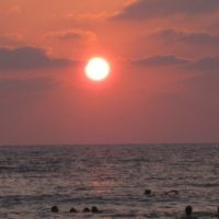 Sunset at Tel Aviv beach in July 2009. Photo entered by Ashley Cherny.