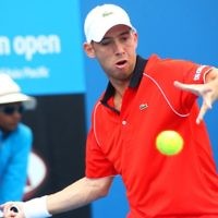 Israeli tennis player Dudi Sela in action at the Australian Open on January 19. Photo: Peter Haskin