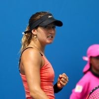 Israeli tennis player Shahar Peer during her first-round victory at the Australian Open on January 20. Photo: Peter Haskin Israeli tennis player Shahar Peer during her first-round victory at the Australian Open on January 20. Photo: Peter Haskin