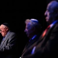 Yom Hashoa Commoration 2010. Robert Blackwood Hall. Jack Unikowski, one of the "Buchenwald Boys" gives his personal testimony. Photo: Peter Haskin