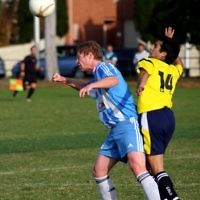 North Caulfield Maccabi soccer v Penninsula Strikers. Caulfield Park. Photo: Peter Haskin North Caulfield Maccabi soccer v Penninsula Strikers. Caulfield Park. Photo: Peter Haskin