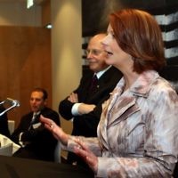 21-5-10. AIJAC lunch at Arnold Block Leibler with Deputy Prime Minister Julia Gillard. Photo: Peter Haskin