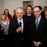 29-7-10. Campaign launch for Melbourne Ports Liberal candidate Kevin Ekendahl. Malcolm Turnbull (left), Kevin Ekendahl. 29-7-10. Campaign launch for Melbourne Ports Liberal candidate Kevin Ekendahl. Malcolm Turnbull (left), Kevin Ekendahl.