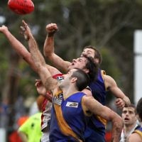 5-9-10. AJAX v Beaumaris. VAFA 2nd Semi Final at Trevor Barker Oval, Sandringham. Photo: Peter Haskin. 5-9-10. AJAX v Beaumaris. VAFA 2nd Semi Final at Trevor Barker Oval, Sandringham. Photo: Peter Haskin.