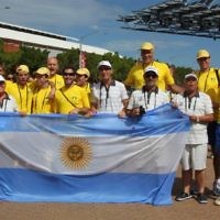 Members of the Argintinian and Brazilian teams at the opening ceremony. Photo: Henry Benjamin.